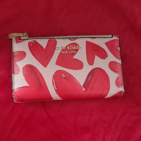 Kate Spade β€ Heart Wallet Red & Pink - Picture 2 of 15